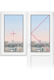 Балконный блок Rehau Blitz 1550x2100 - 1 Балконный блок Rehau Blitz 1550x2100 - фото - 1